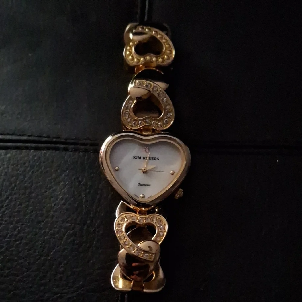 Gold Heart-Shaped Women's Watch